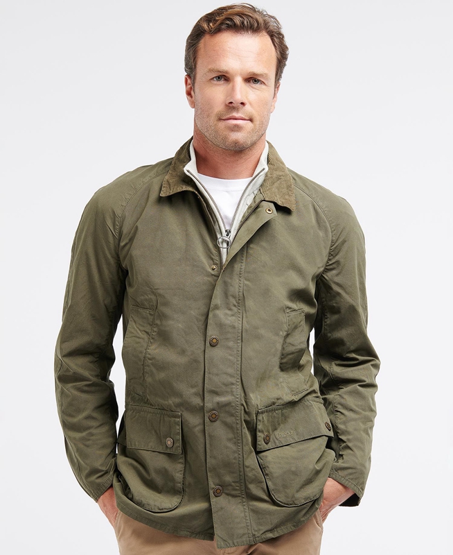 Barbour Ashby Men's Casual Jackets Olive | 643051-VMZ