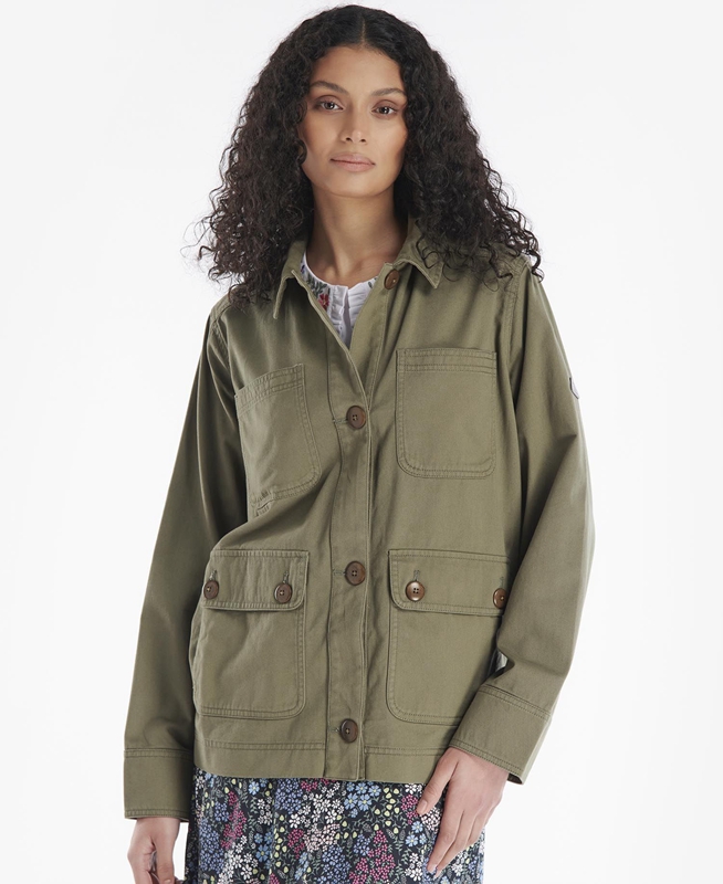 Barbour Coltsfoot Women's Casual Jackets Olive | 084371-XJA