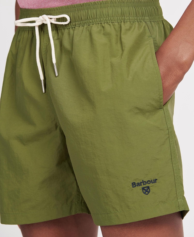 Barbour Essential Logo 5'' Swim Men's Pants Olive | 835724-JZA