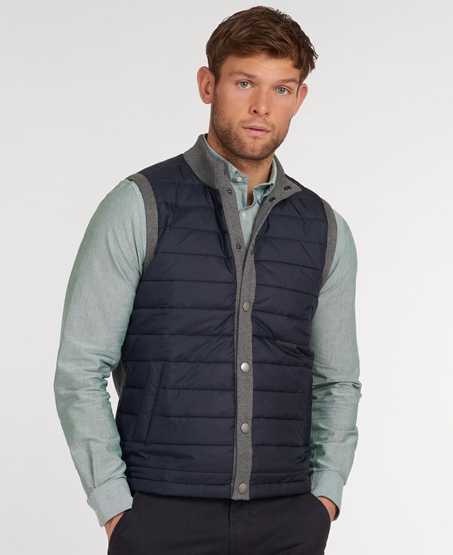 Barbour Essential Men's Vest Grey | 981360-ZGE