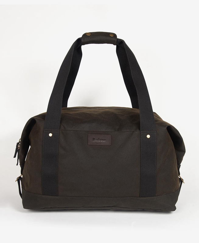 Barbour Essential Wax Holdall Men's Bags Olive | 169345-YBW