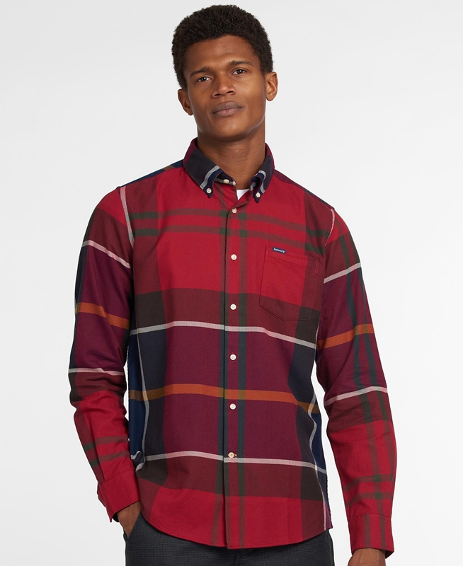 Barbour Hemd Dunoon Taillored Men's Shirts Red | 037218-TXS