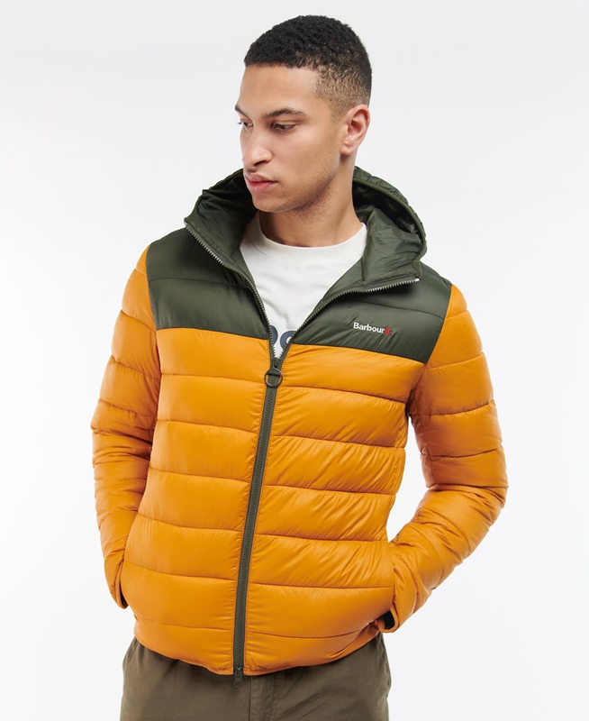Barbour Kendle Baffle Men's Quilted Jackets Yellow | 052874-DTO