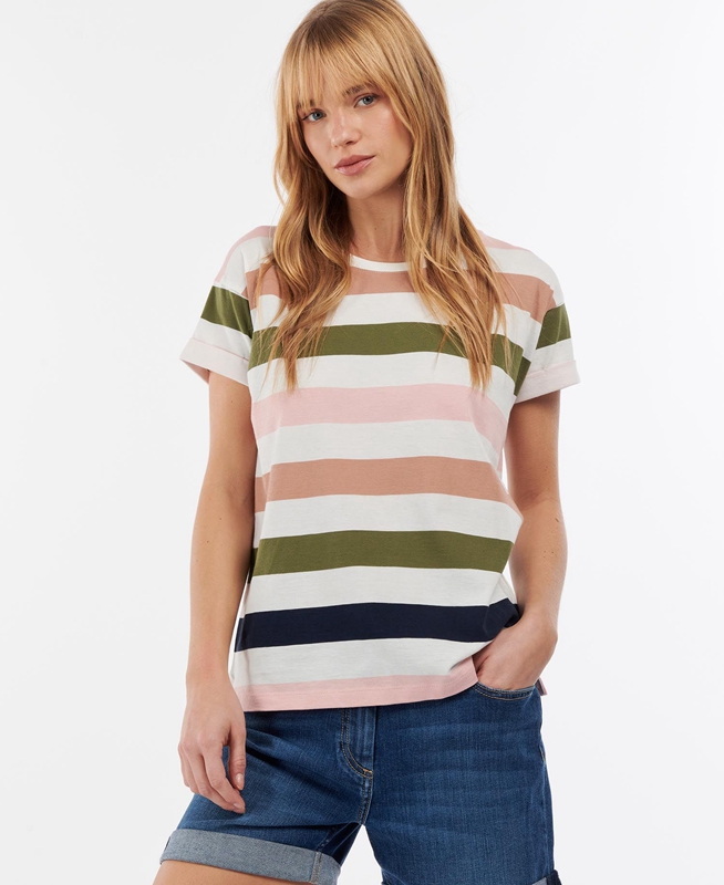 Barbour Lyndale Top Women's T Shirts Multicolor | 163948-EOZ