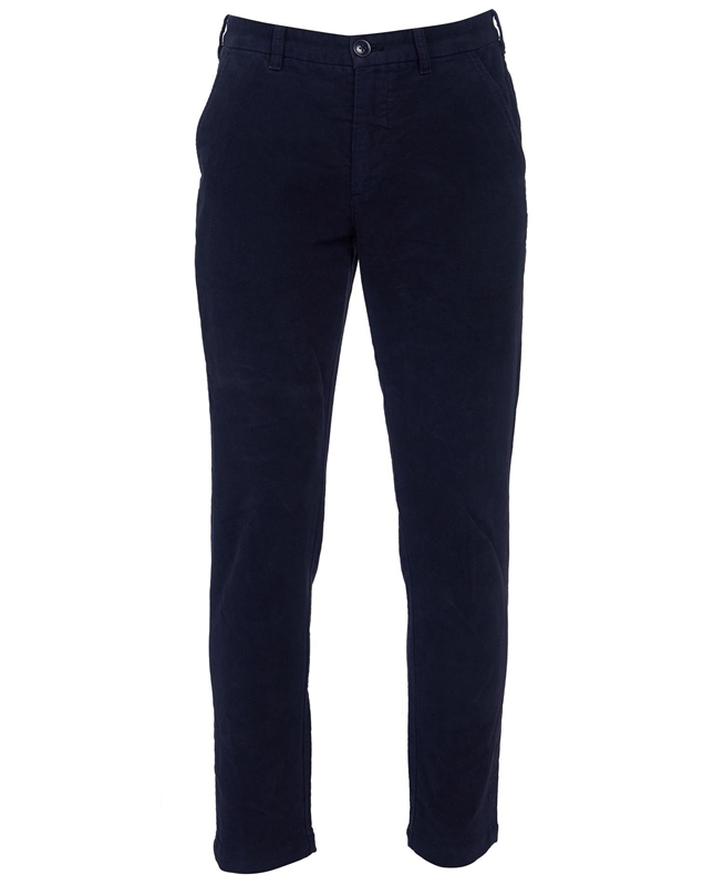 Barbour Neuston Moleskin Trousers Men's Pants Blue | 791038-TZU