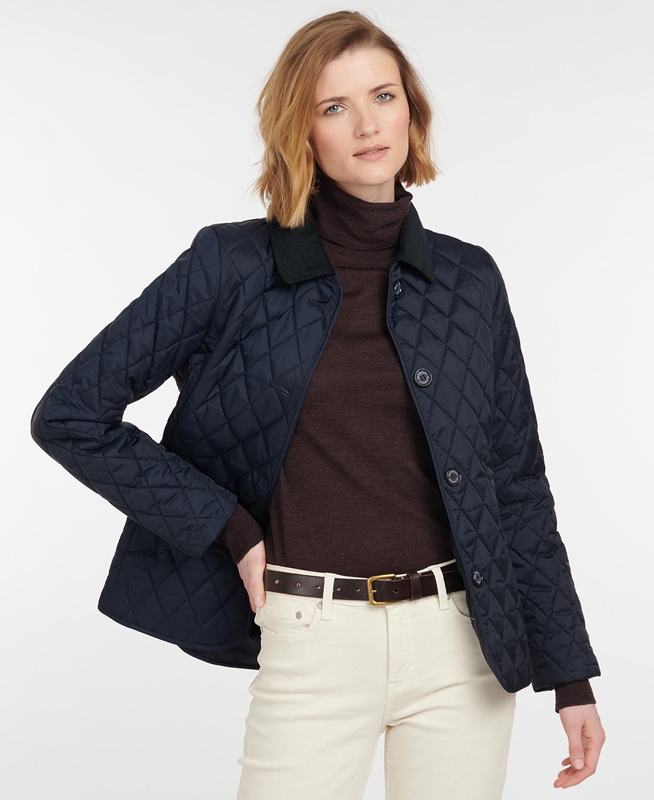 Barbour Omberlsey Women's Quilted Jackets Navy | 409176-DNC