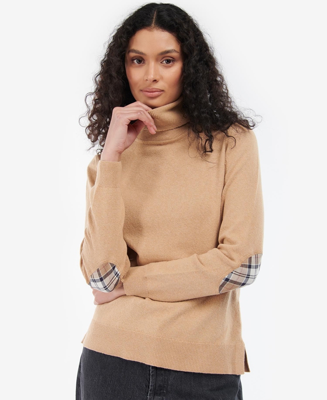 Barbour Pendle Roll-Neck Women's Sweaters Brown | 970462-VST