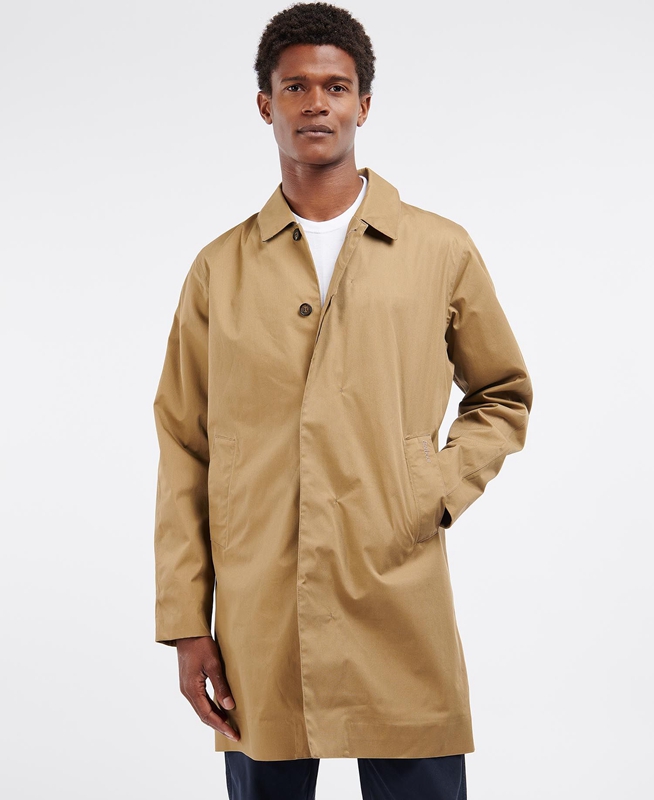 Barbour Rokig Men's Waterproof Jackets Beige | 508291-EMJ
