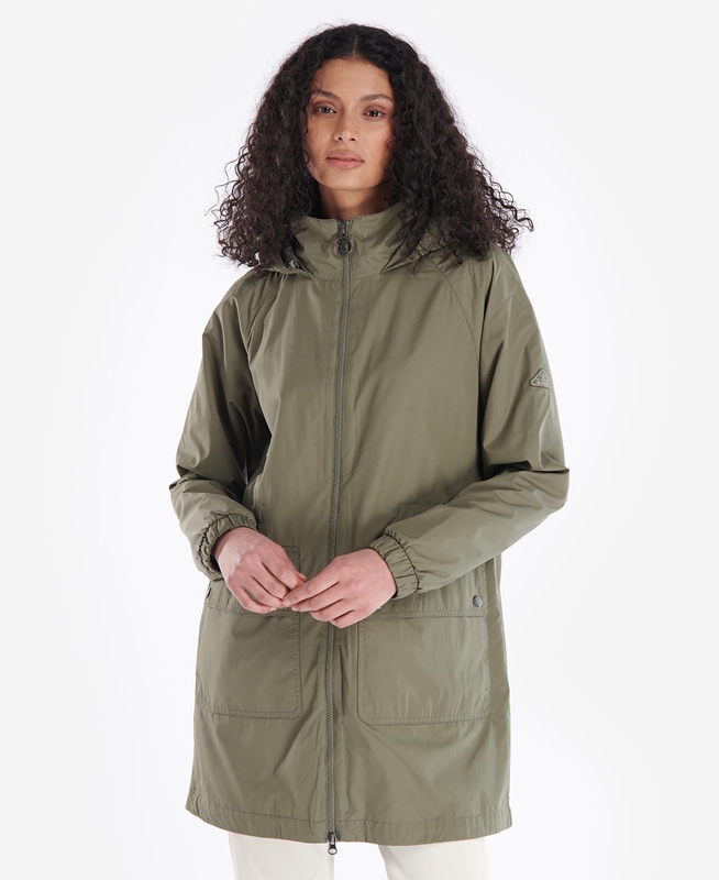 Barbour Sea Daisy Showerproof Women's Casual Jackets Olive | 769840-XPB