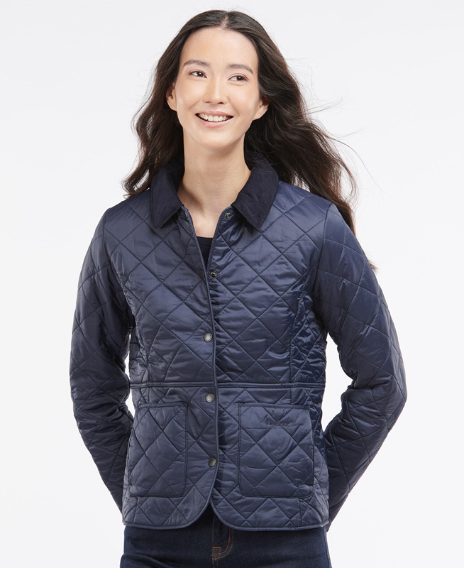 Barbour Steppjacke Deveron Polarquilt Women's Quilted Jackets Blue | 593120-LHX