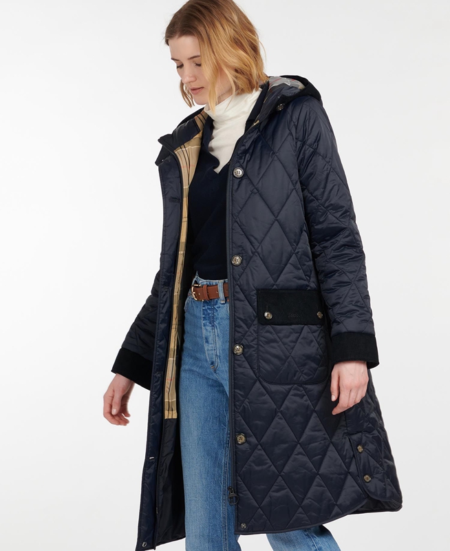 Barbour Steppjacke Mickley Women's Quilted Jackets Navy | 315697-ZYS