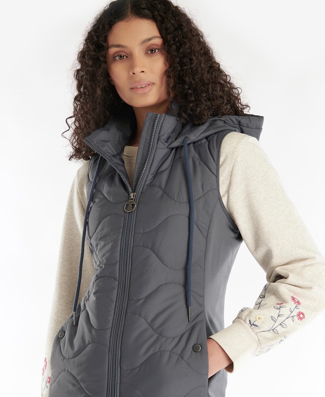 Barbour Thrift Quilted Women's Sweatshirts Grey | 469213-NFM