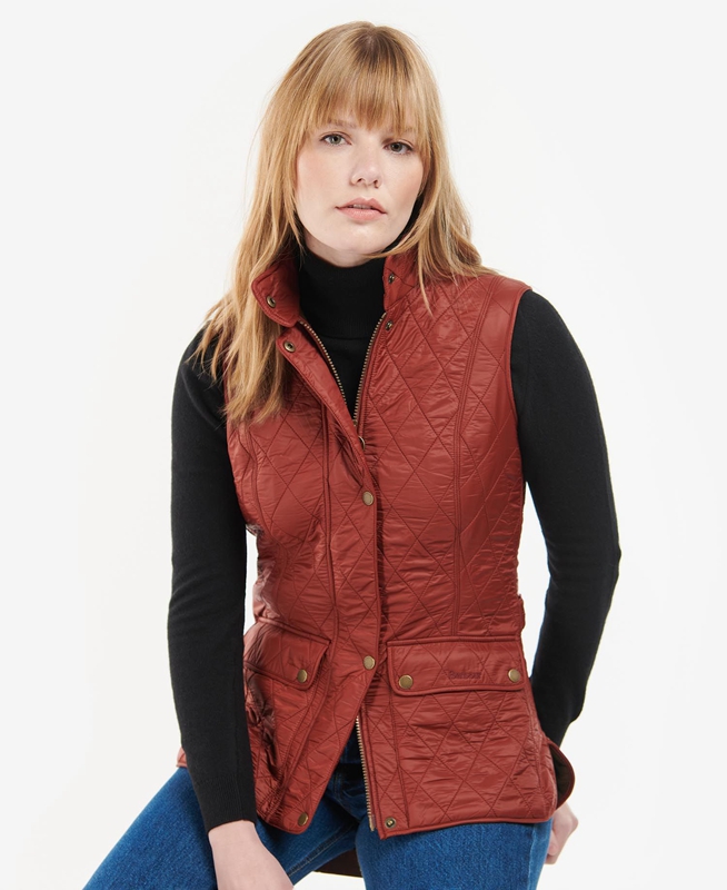 Barbour Wray Women's Vest Red | 045713-ORQ