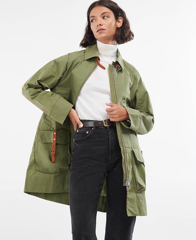 Barbour x Ally Capellino Step Women's Casual Jackets Green | 314580-DNM