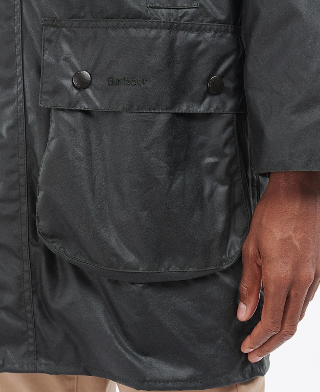 Barbour Border® Men's Waxed Jackets Black | 049378-TQW