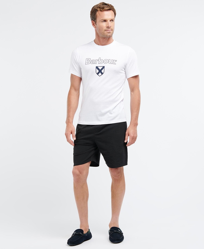 Barbour Cameron Men's T Shirts White | 507964-KPV