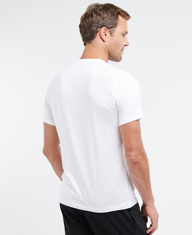 Barbour Cameron Men's T Shirts White | 507964-KPV