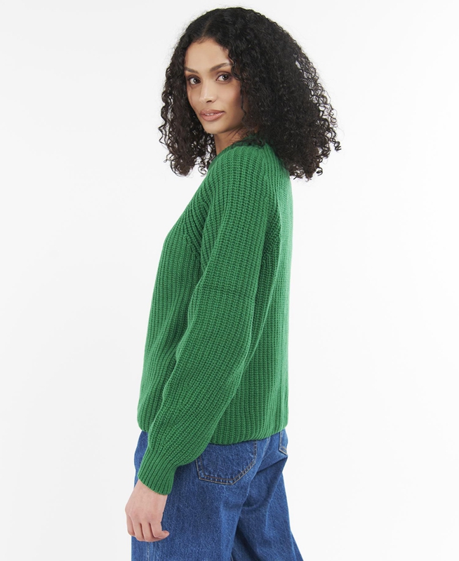 Barbour Hartley Knit Women's Sweaters Green | 174293-PCJ
