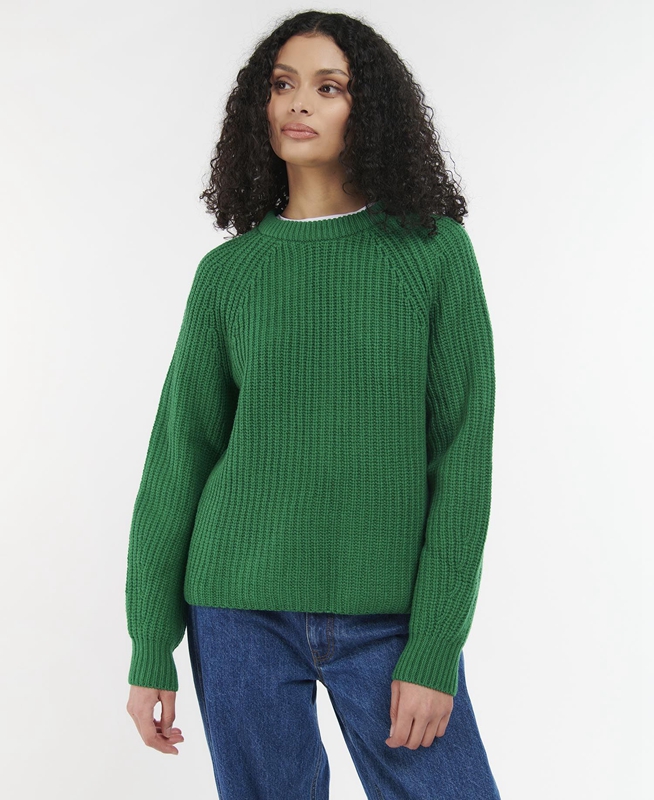 Barbour Hartley Knit Women\'s Sweaters Green | 174293-PCJ