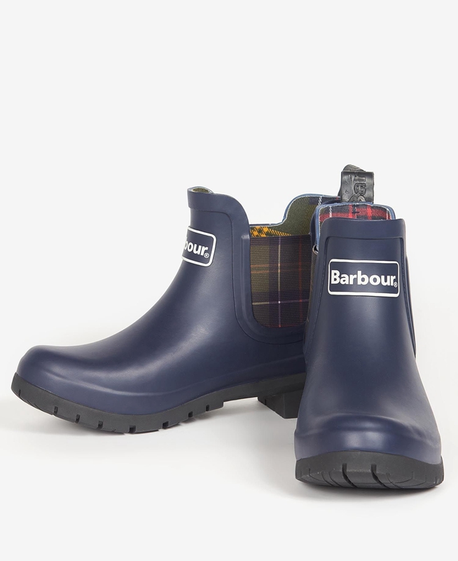 Barbour Kingham Women's Boots Navy | 370861-XPI