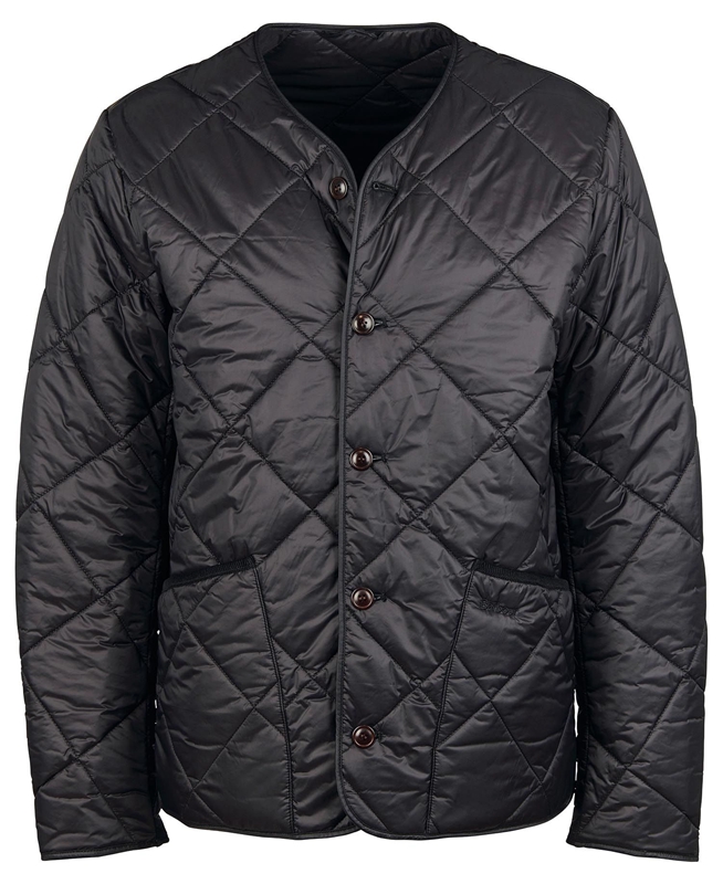 Barbour Liddesdale Cardigan Men's Quilted Jackets Black | 431068-PEQ