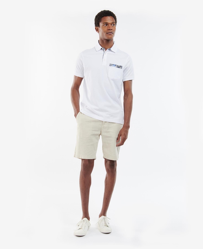 Barbour Lirst Men's T Shirts White | 026594-LRY