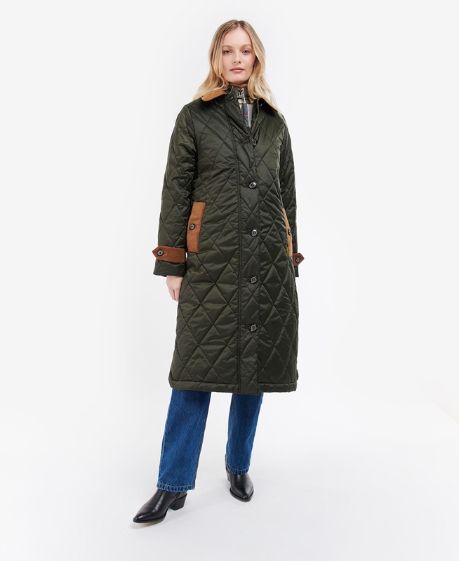 Barbour Silwick Women's Quilted Jackets Olive | 495138-ACY
