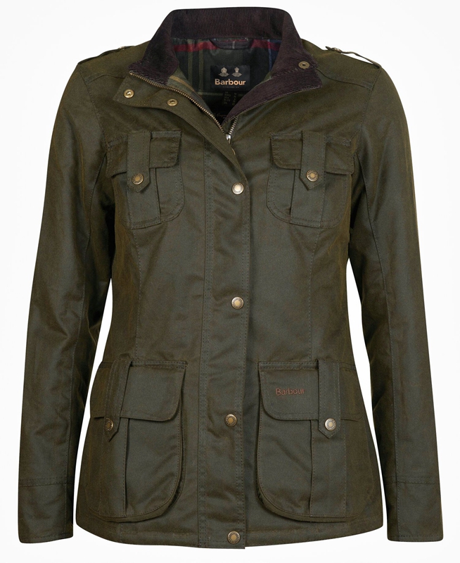 Barbour Winter Defence Women's Waxed Jackets Green | 064213-VZG