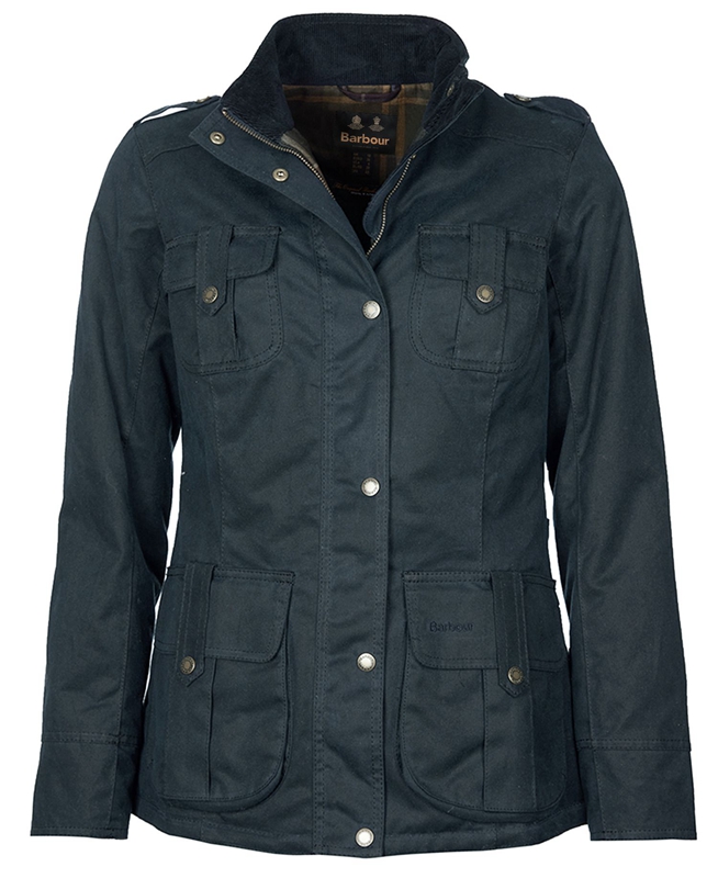 Barbour Winter Defence Women's Waxed Jackets Blue | 762108-LOX