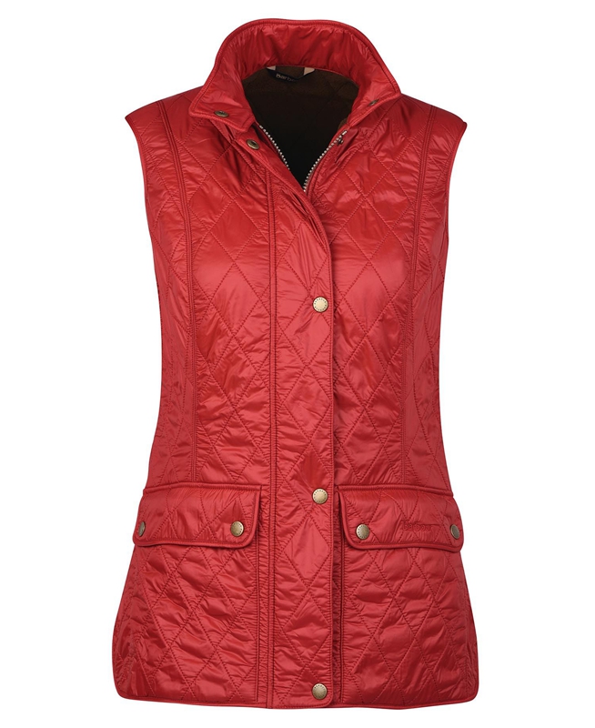 Barbour Wray Women's Vest Red | 617358-AHG
