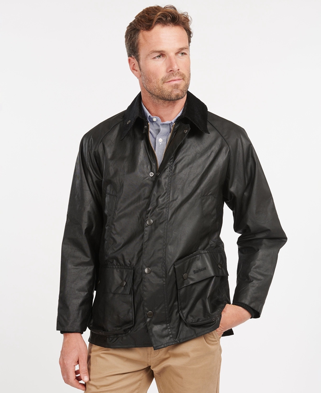 Barbour Bedale® Men's Waxed Jackets Black | 683742-KNY