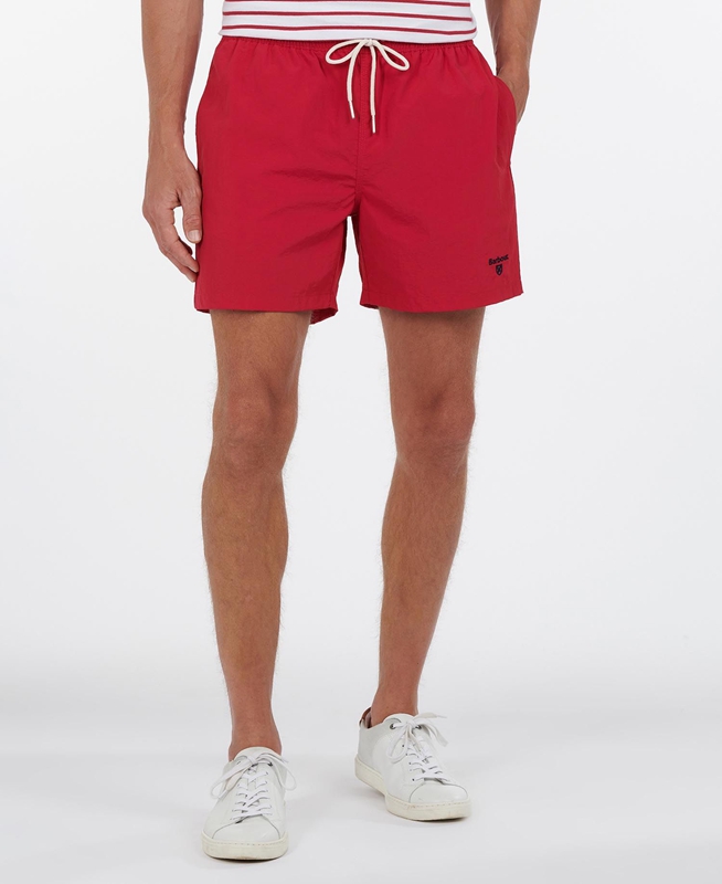 Barbour Essential Logo 5'' Swim Men's Pants Red | 375468-OFE
